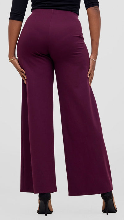 Vivo Rema Straight Leg Pants - Chocolate - Shopzetu