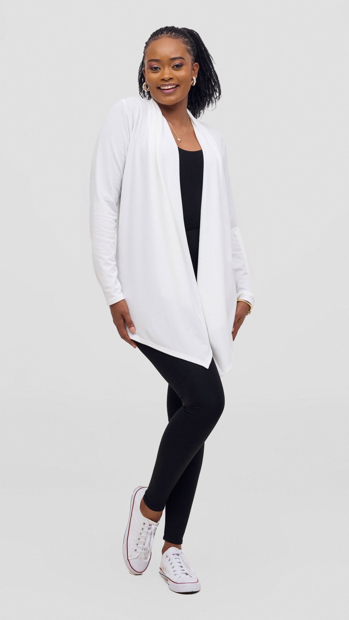 Vivo Ari Sweater - White - Shopzetu