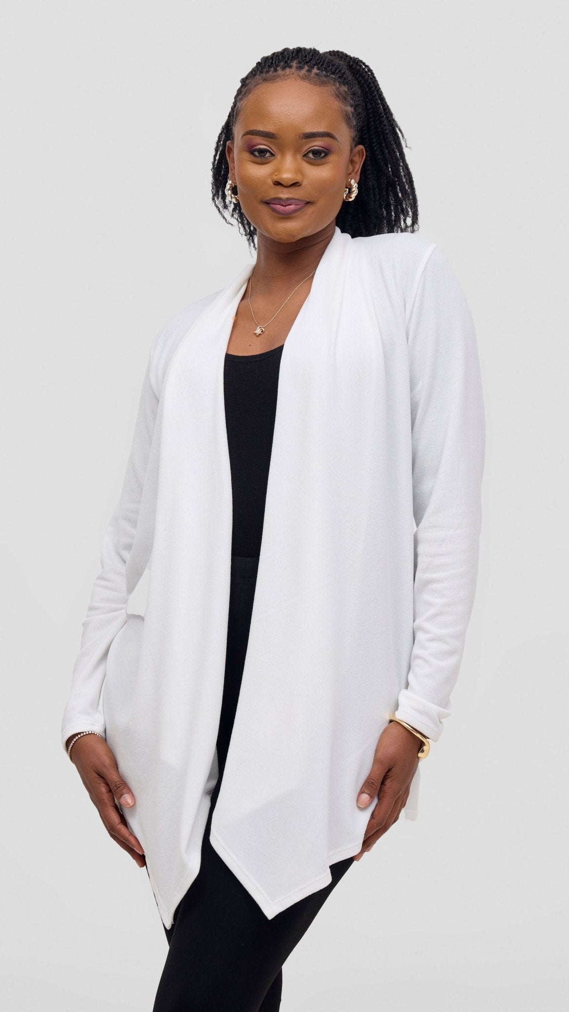 Vivo Ari Sweater - White - Shopzetu