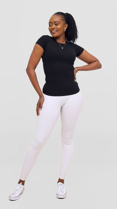 Vivo Ari Short Sleeve Top - Black - Shopzetu