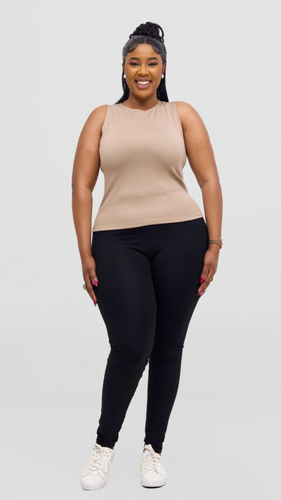 Vivo Chela Tank Top - Taupe - Shopzetu