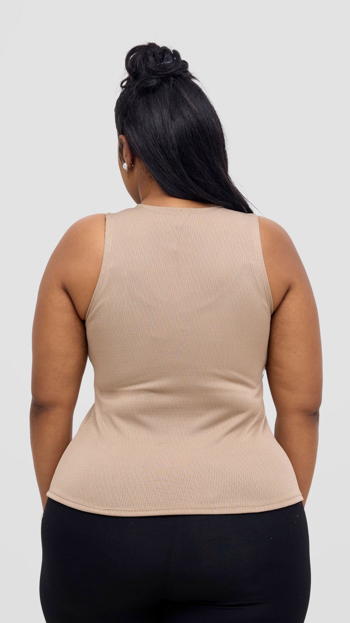 Vivo Chela Tank Top - Taupe - Shopzetu