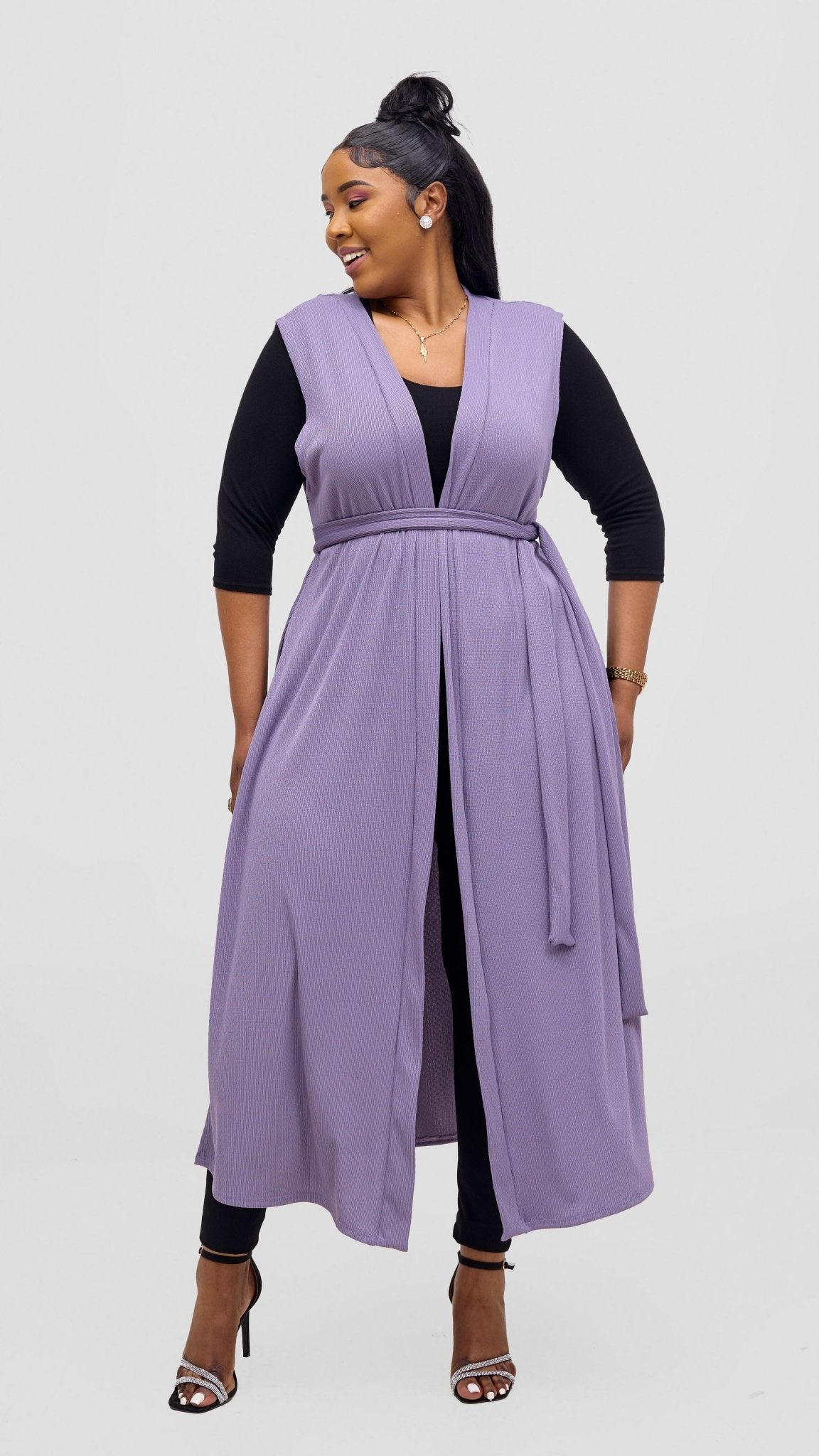Vivo Chela Sleeveless Waterfall - Lilac - Shopzetu