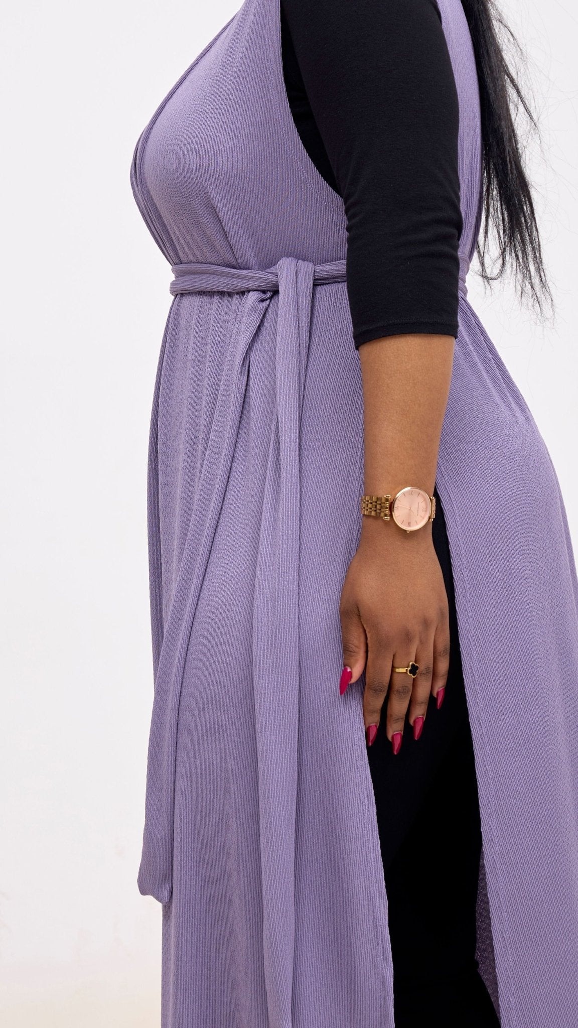 Vivo Chela Sleeveless Waterfall - Lilac - Shopzetu