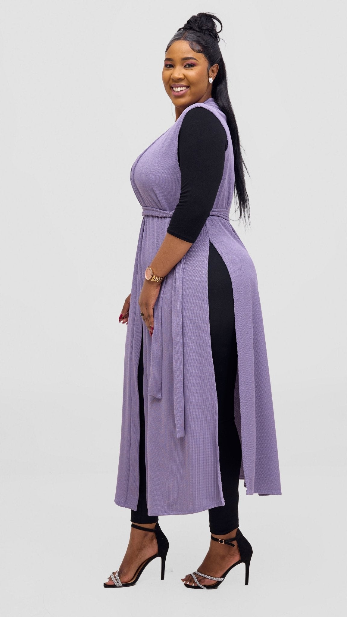 Vivo Chela Sleeveless Waterfall - Lilac - Shopzetu
