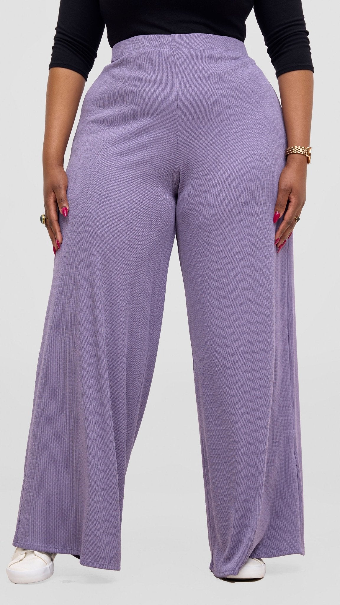 Vivo Chela Wide Leg Pants - Lilac - Shopzetu