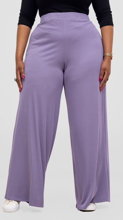 Vivo Chela Wide Leg Pants - Lilac - Shopzetu