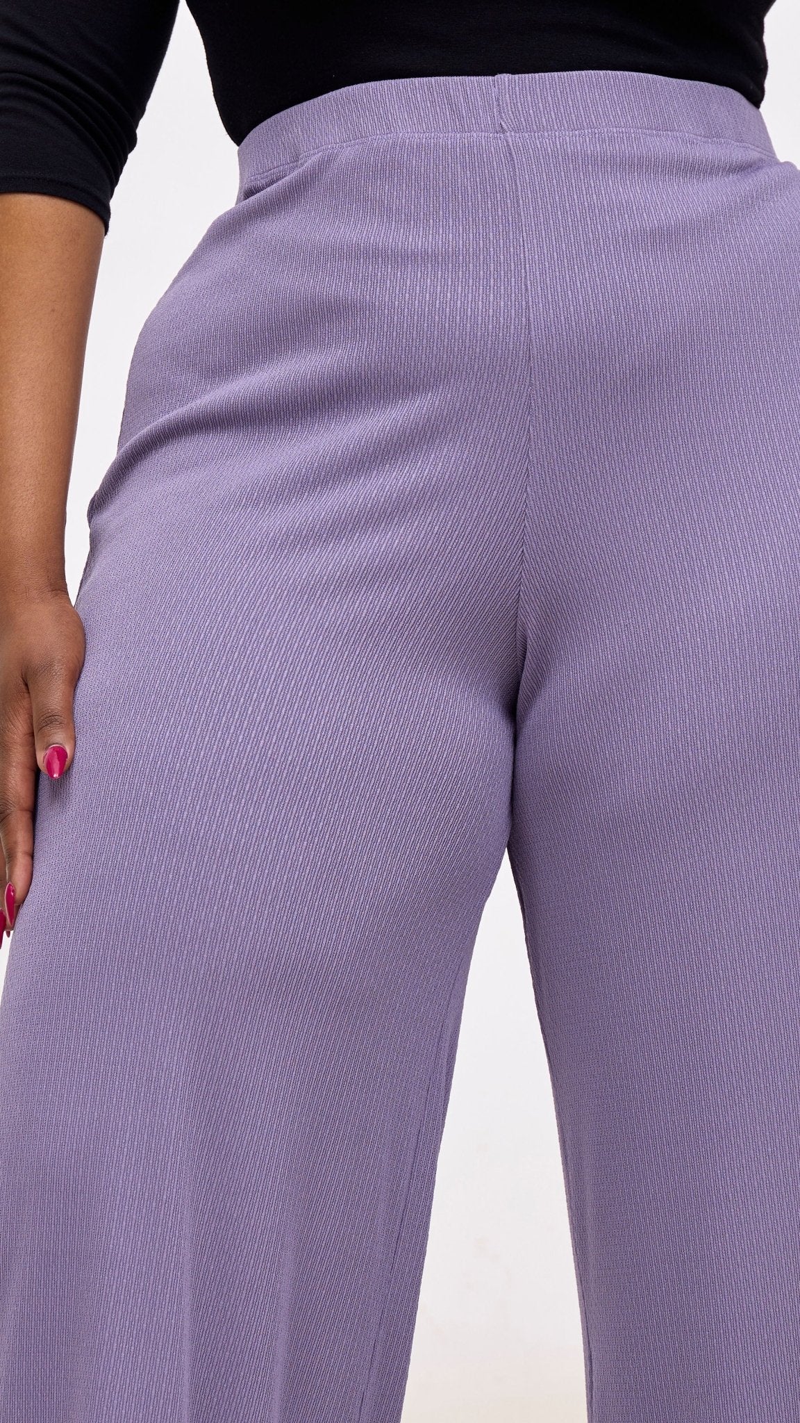 Vivo Chela Wide Leg Pants - Lilac - Shopzetu