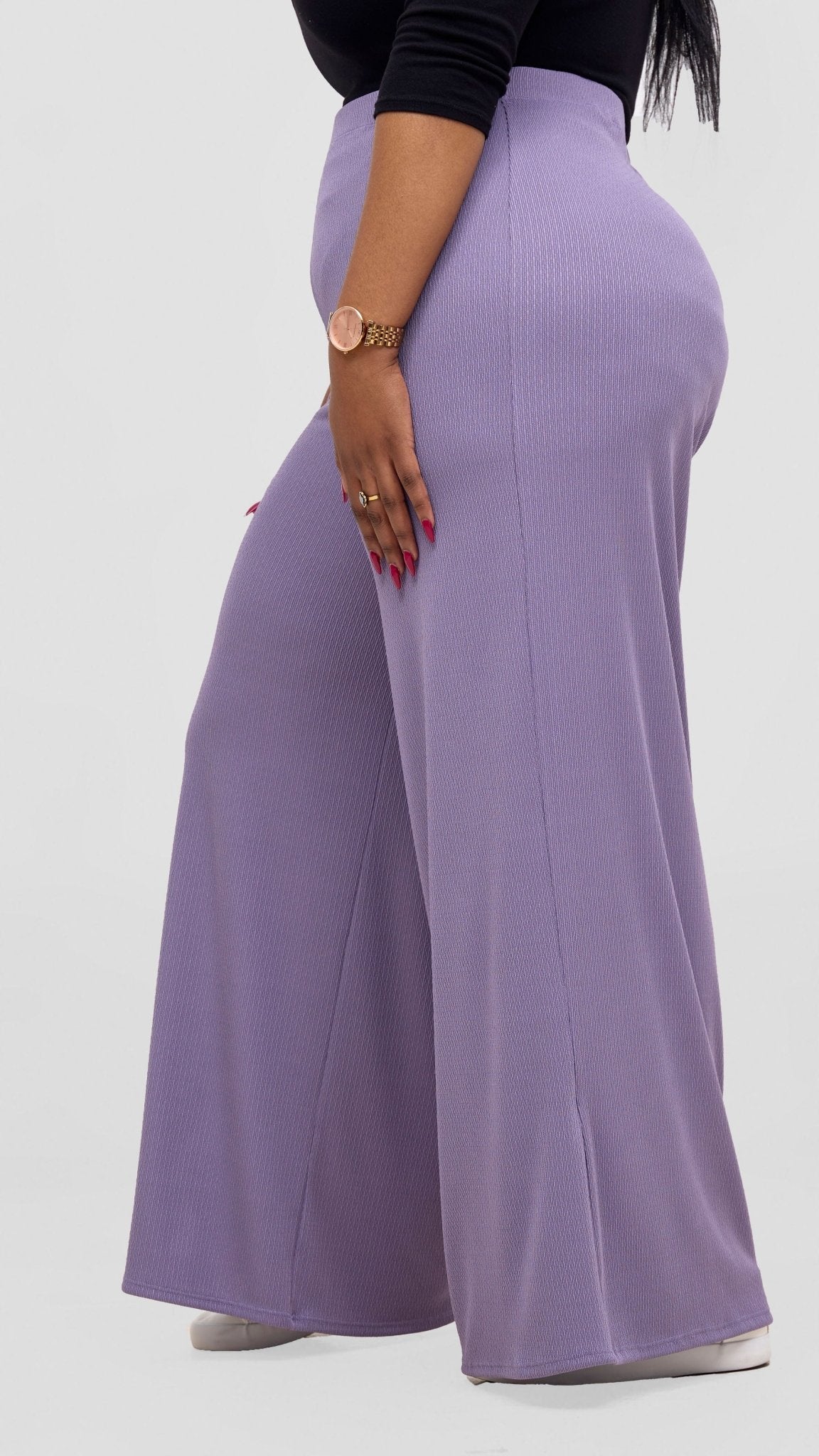 Vivo Chela Wide Leg Pants - Lilac - Shopzetu