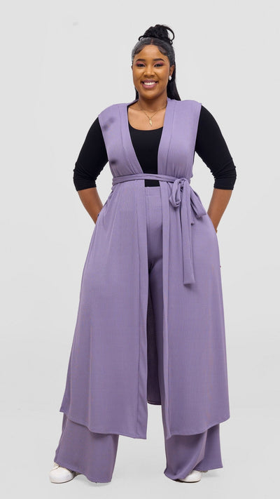 Vivo Chela Sleeveless Waterfall - Lilac - Shopzetu