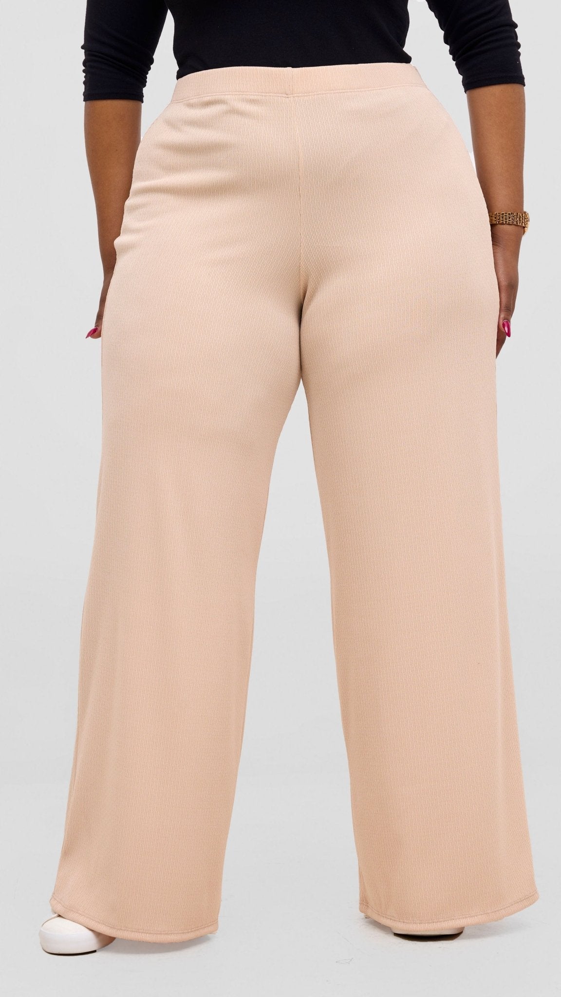 Vivo Chela Wide Leg Pants - Buttermilk - Shopzetu