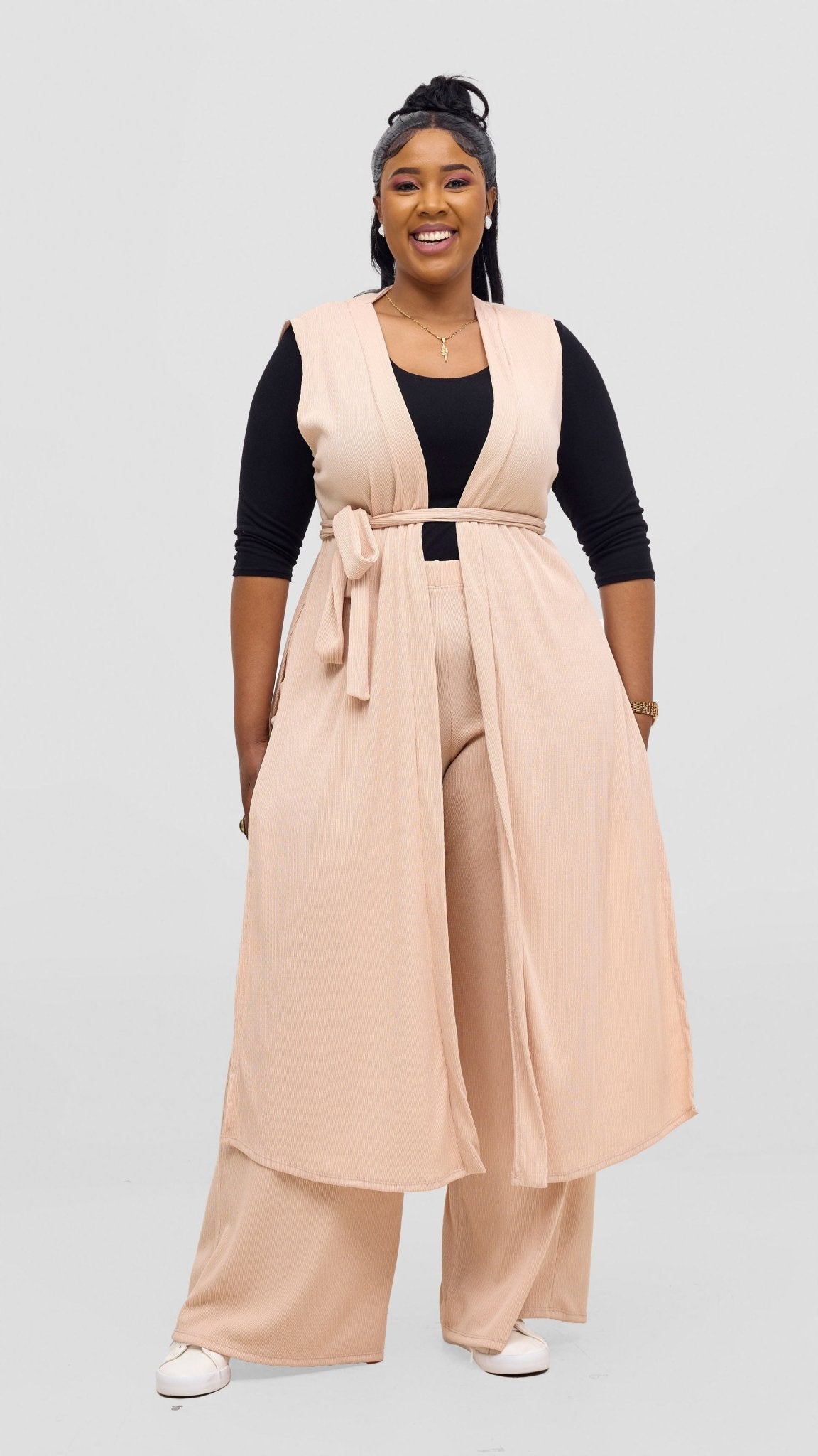 Vivo Chela Sleeveless Waterfall - Buttermilk - Shopzetu