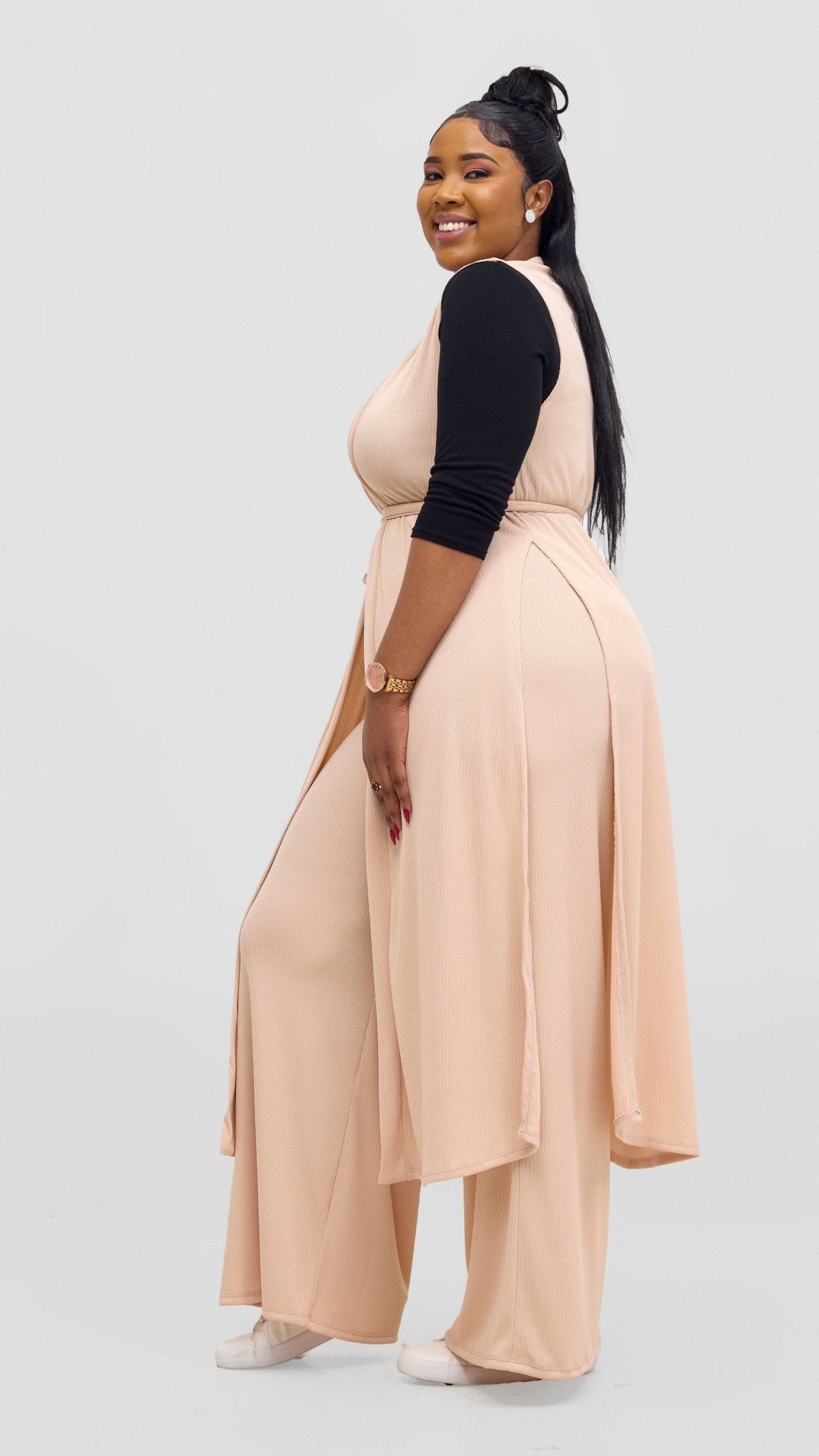 Vivo Chela Sleeveless Waterfall - Buttermilk - Shopzetu