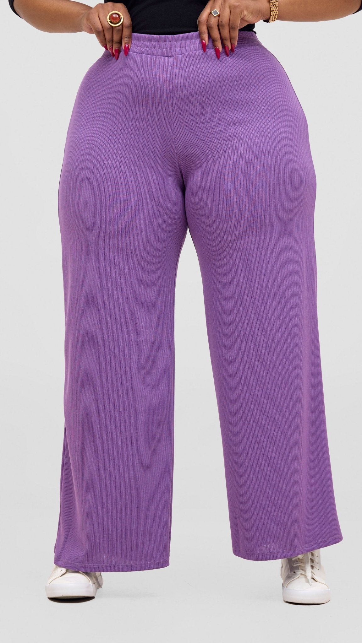 Vivo Rema Straight Leg Pants - Lilac - Shopzetu