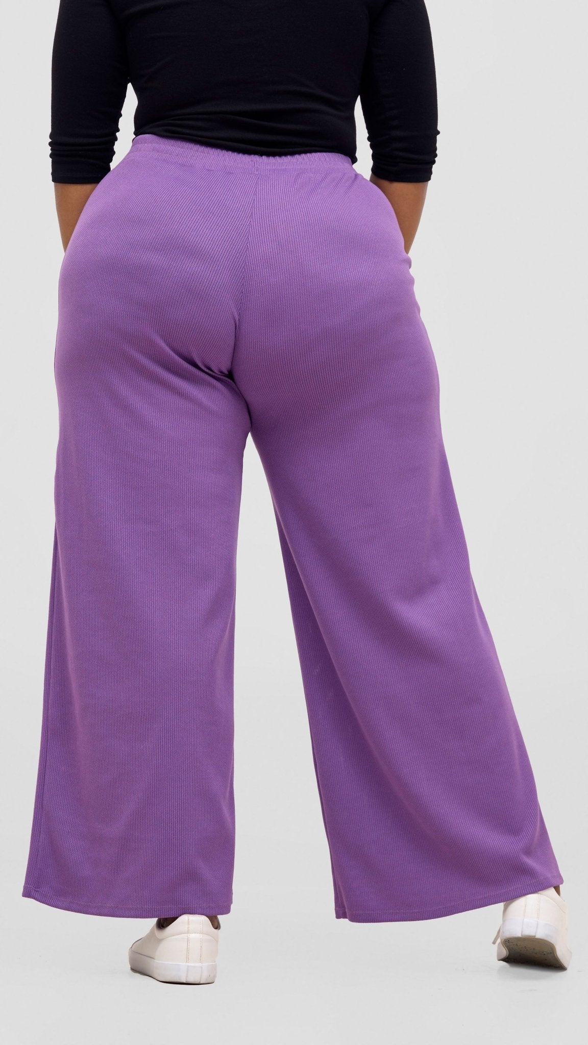 Vivo Rema Straight Leg Pants - Lilac - Shopzetu