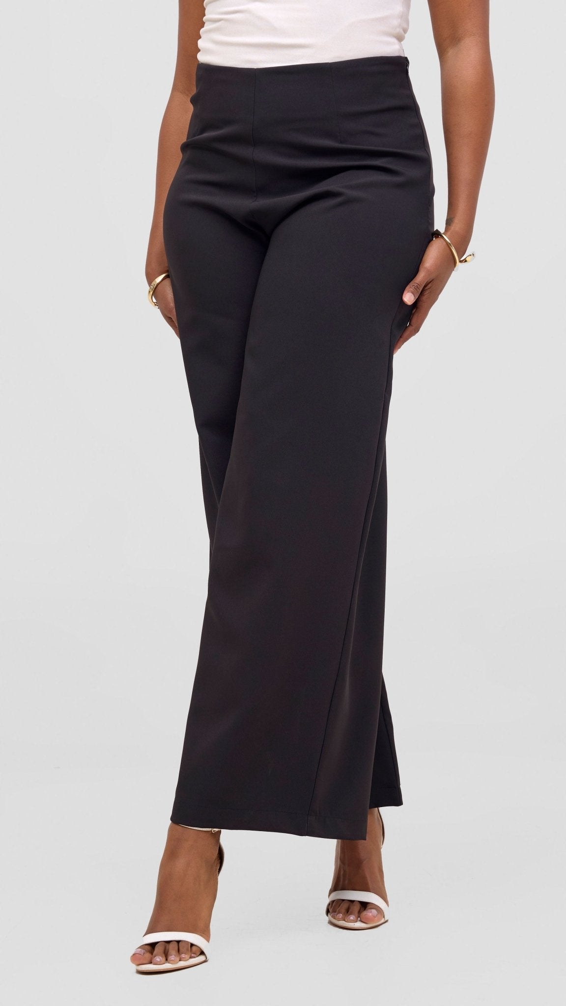Vivo Tatili Wide Leg Pants - Black - Shopzetu