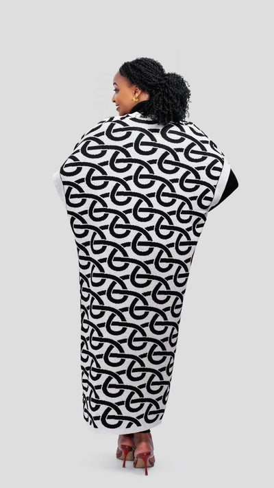 The Fashion Frenzy Kimono - Champagne / Black - Shopzetu