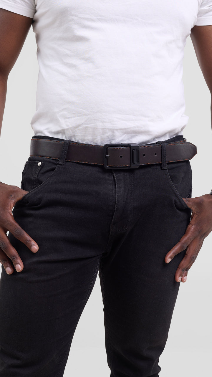 Foiyd Leather Double - Sided Belt - Black