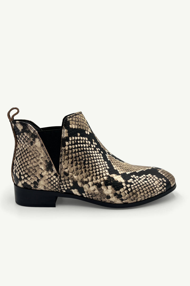 Julz Aria Boot - Beige Snake