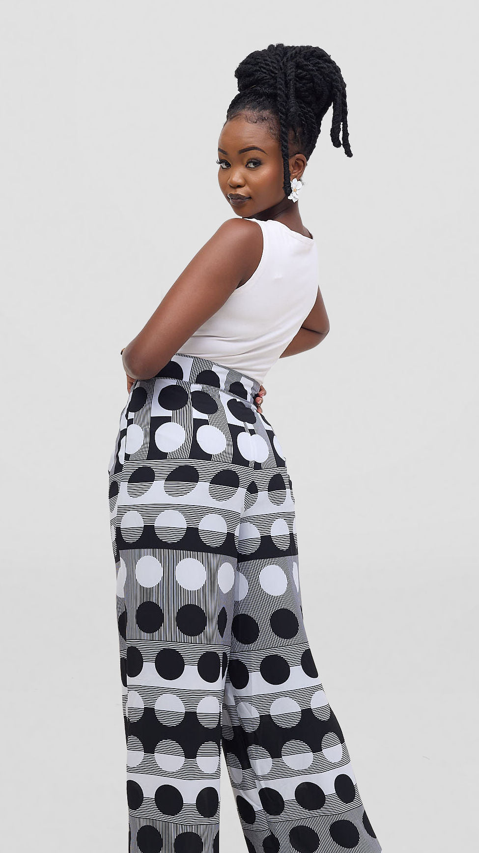 Marumara Creations Malika Palazzo - Black / White