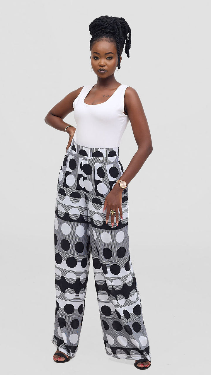 Marumara Creations Malika Palazzo - Black / White