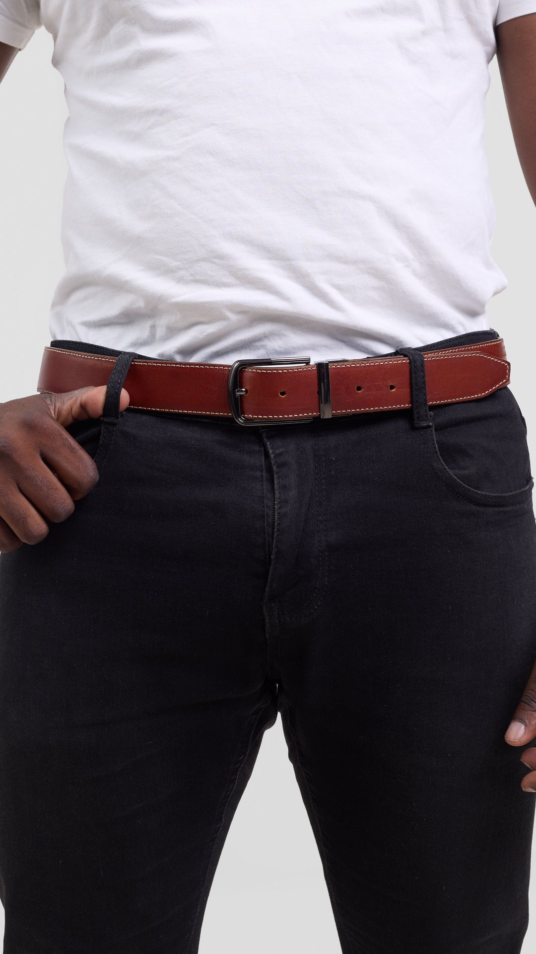 Foiyd Leather Men's Belt - Red