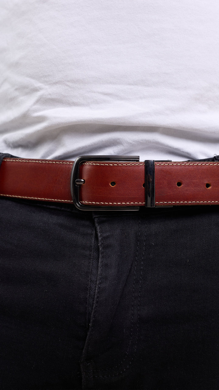 Foiyd Leather Men's Belt - Red