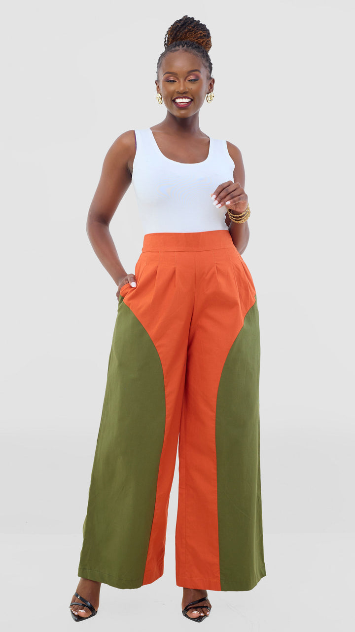 Tuwe bora Mawili Pants - Green / Orange