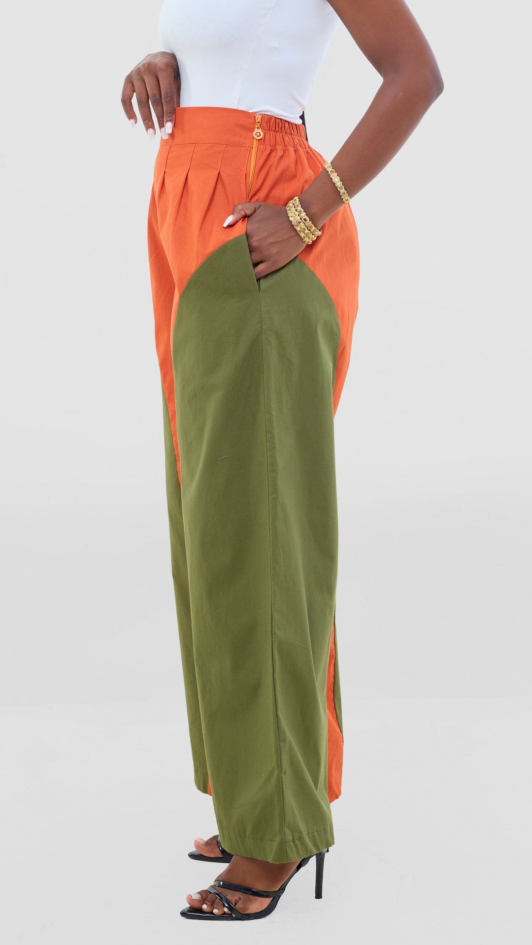 Tuwe bora Mawili Pants - Green / Orange