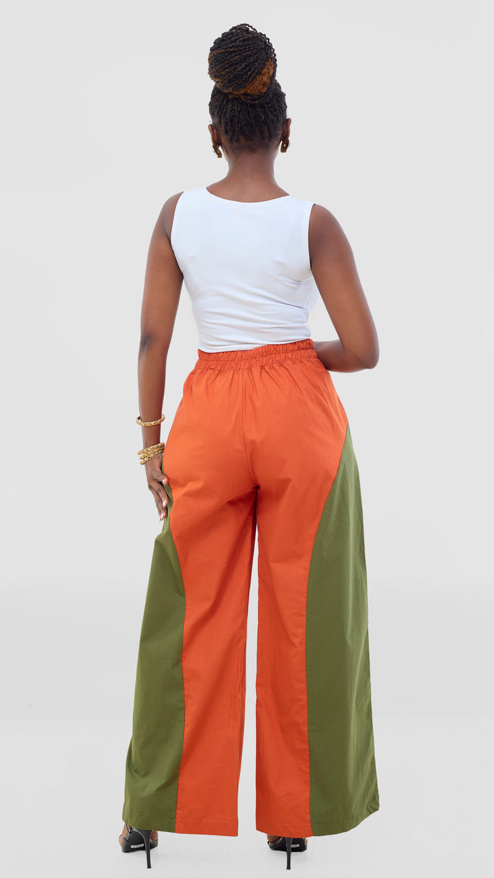 Tuwe bora Mawili Pants - Green / Orange