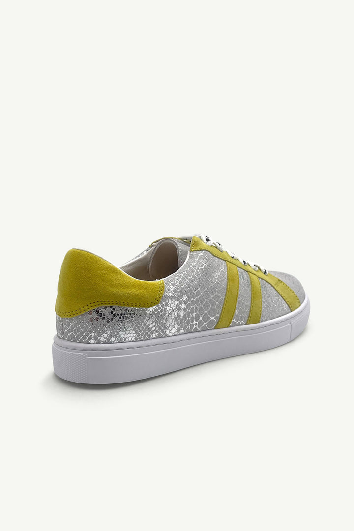 Julz Malibu Sneaker - Silver / Snake Yellow