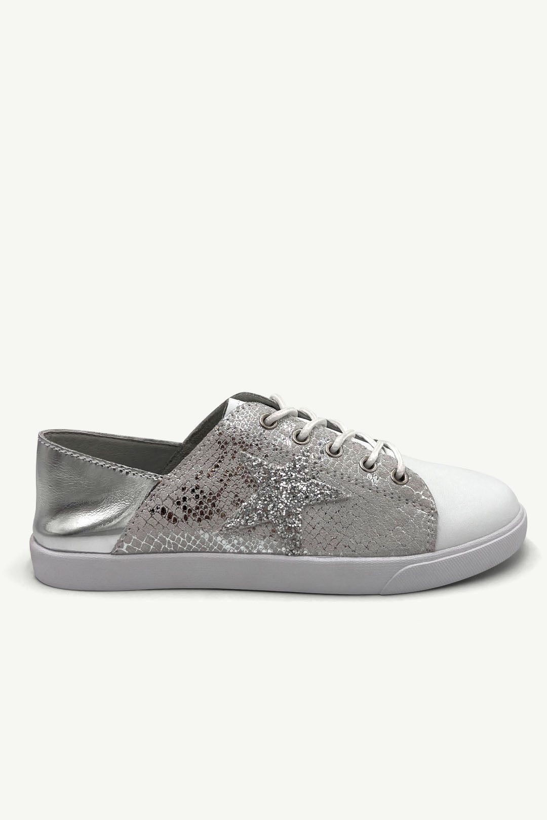 Julz Vicki Sneaker - White Toe / Metallic / Snake