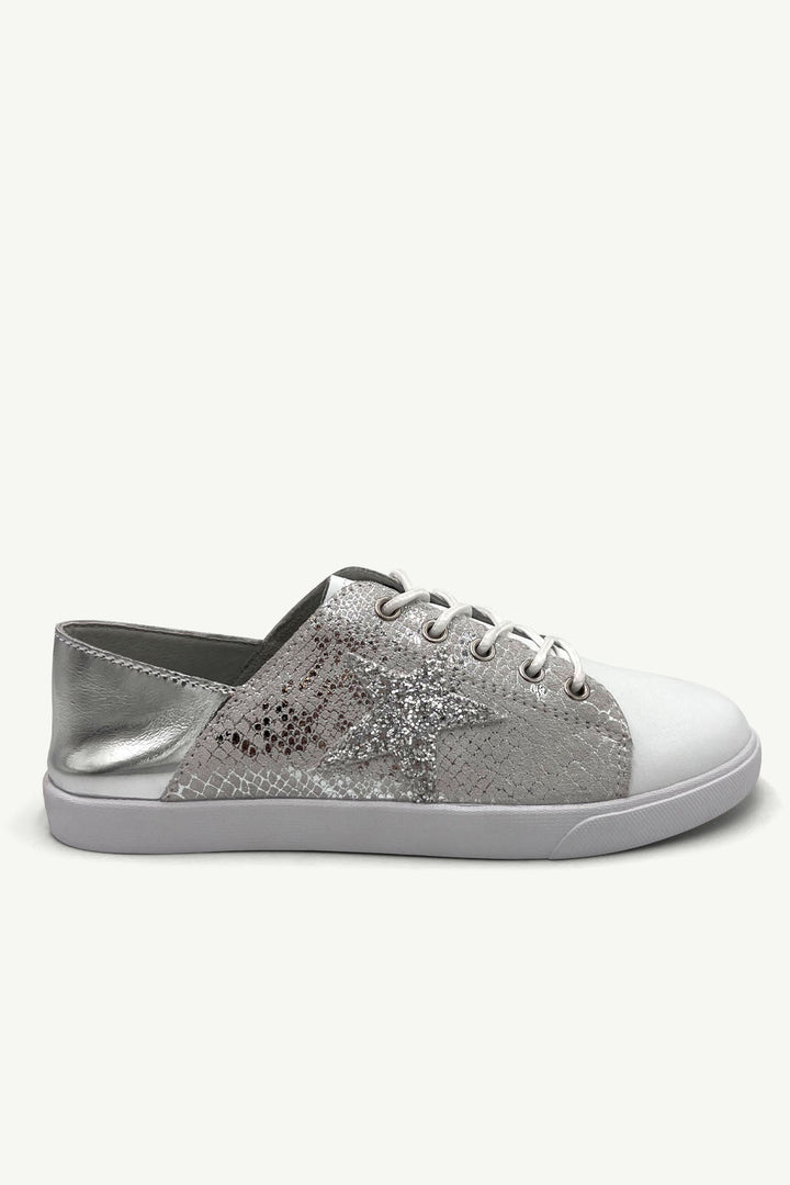 Julz Vicki Sneaker - White Toe / Metallic / Snake