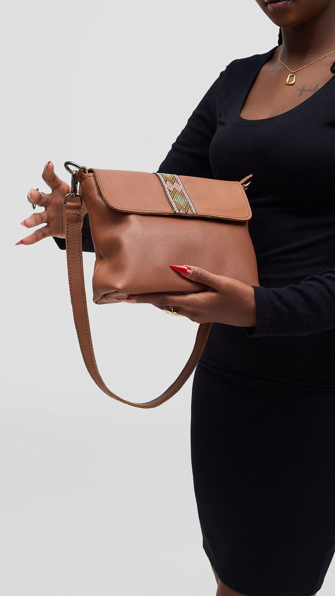 Leather Aura Savannah Bag - Brown