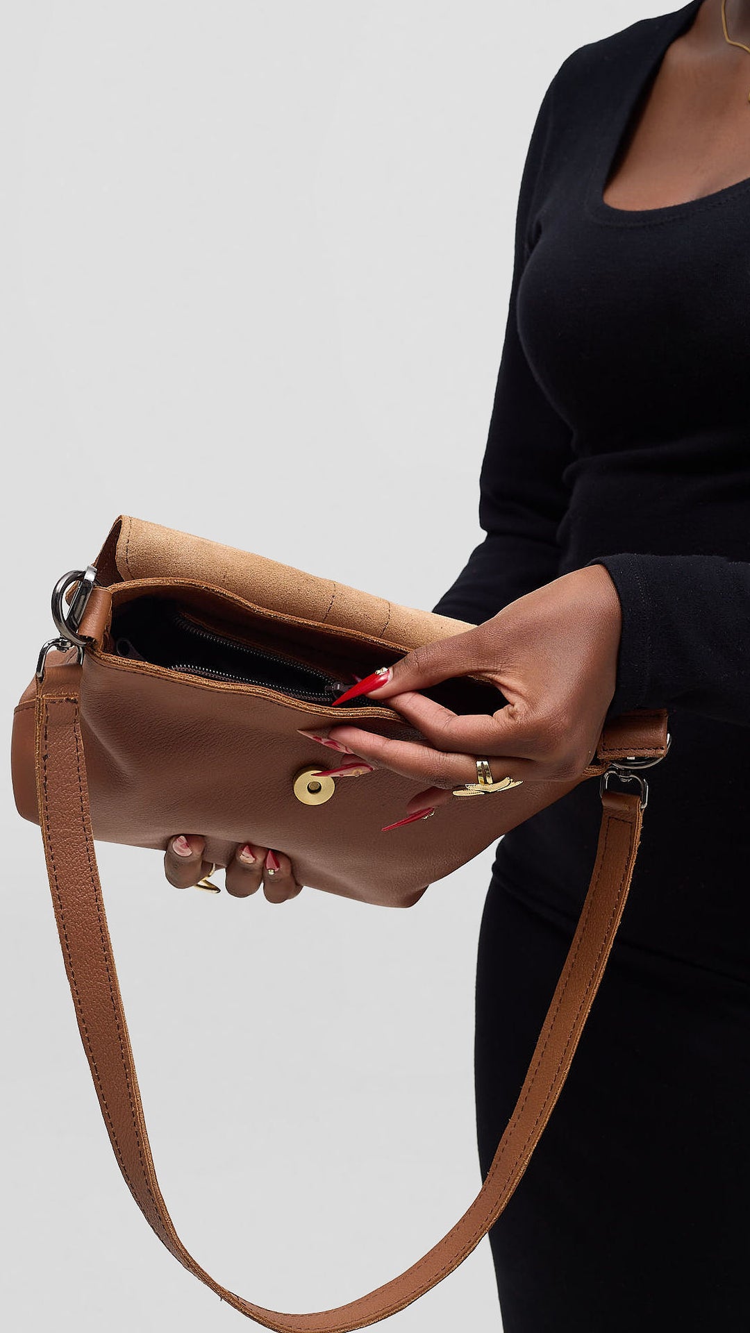 Leather Aura Savannah Bag - Brown