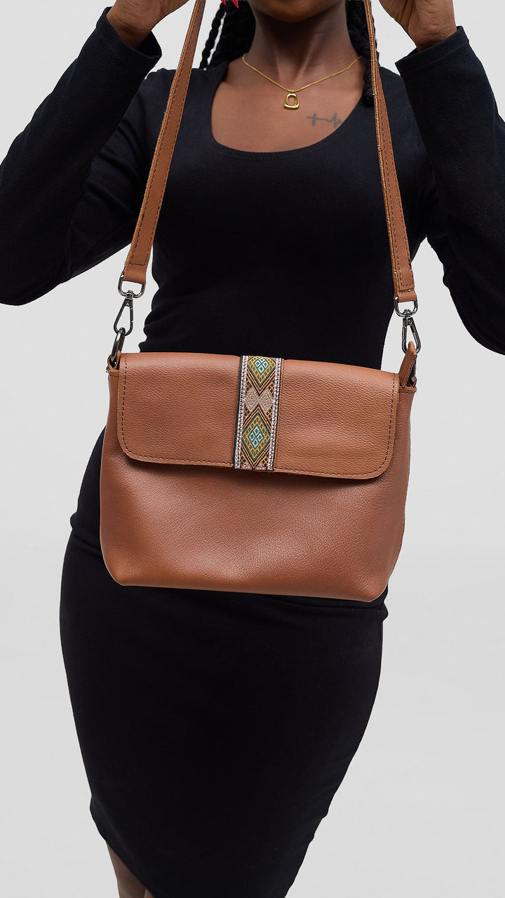 Leather Aura Savannah Bag - Brown