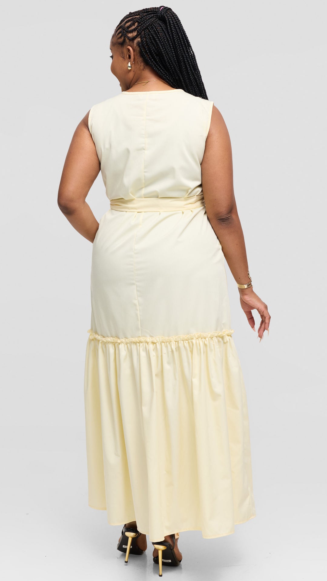 Lizola Tiana Maxi Dress - Cream Yellow