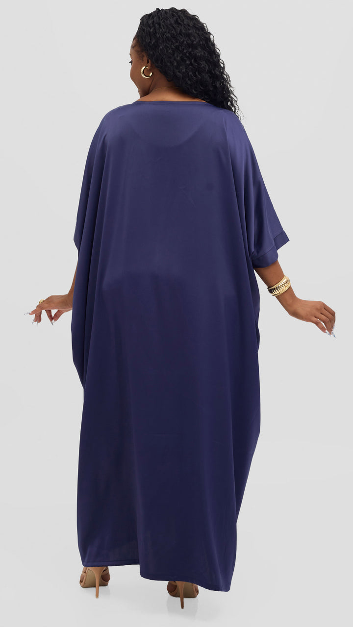 Jolly Fancy Wear Rich Auntie kaftan Dress - Navy Blue