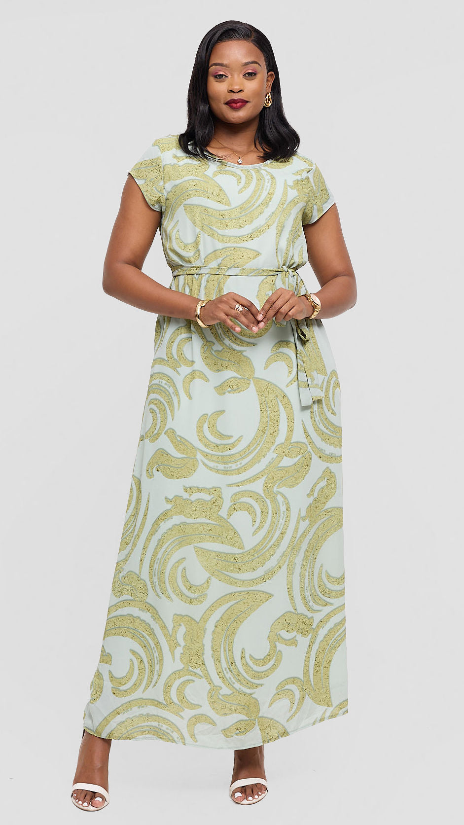 Salok Havilah Tapi Maxi Dress - Mint Print