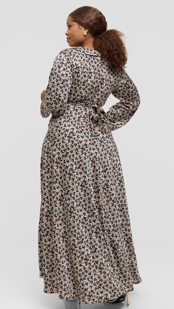 Silk House Collection Asha wrap Dress - White Floral