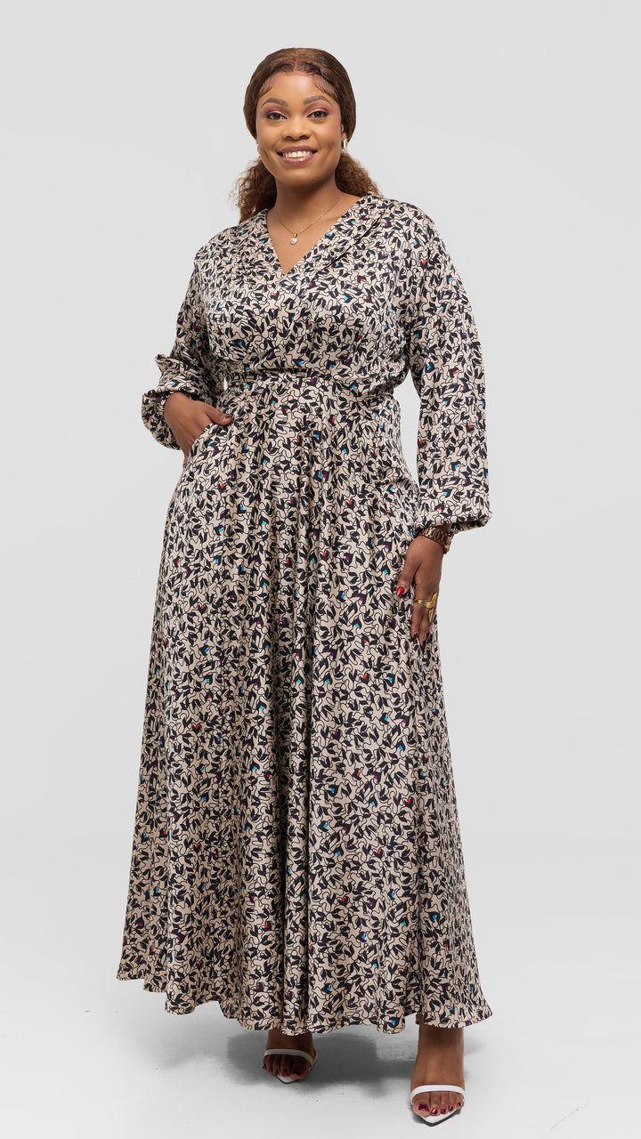 Silk House Collection Asha wrap Dress - White Floral
