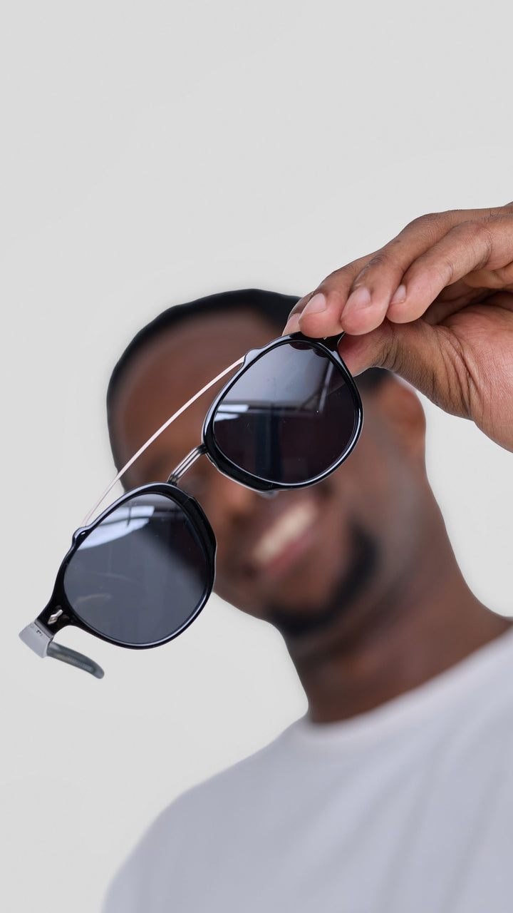 Eye Bar Ke Malibu Aviator Glasses - Black