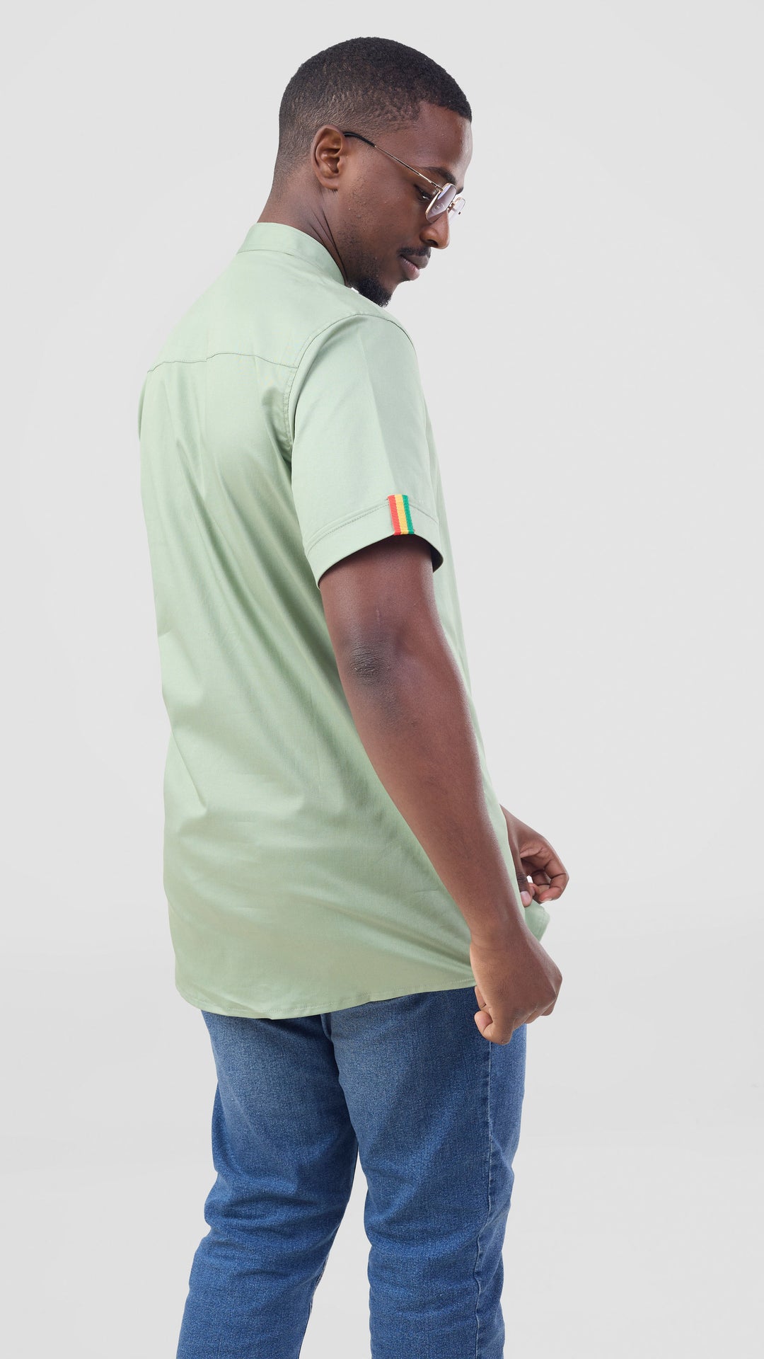 Home of Calor Tribal Men Shirt - Light Green