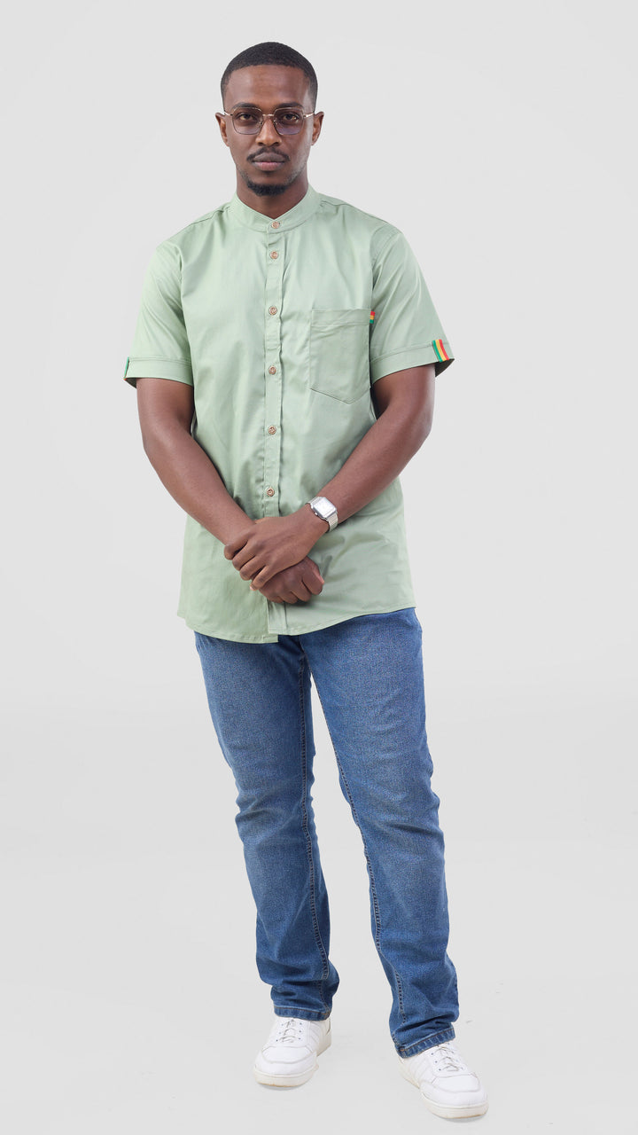 Home of Calor Tribal Men Shirt - Light Green