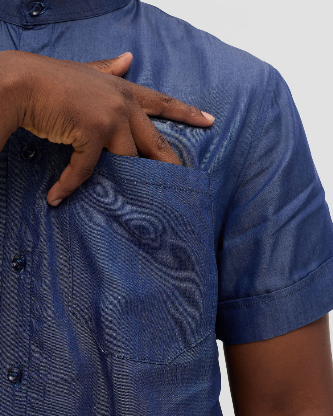 Home of Calor Men Light Jeans Shirt Shirt - Blue