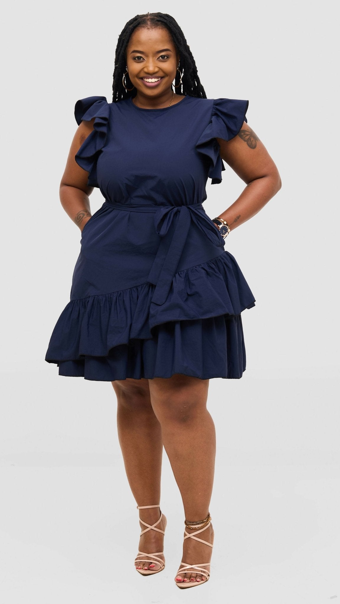 Magali Designs Lulu Dress - Navy Blue - Shopzetu