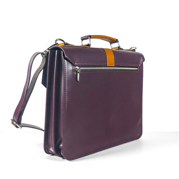 Detail Africa Naju Breifcase Navy Blue Textured - Maroon