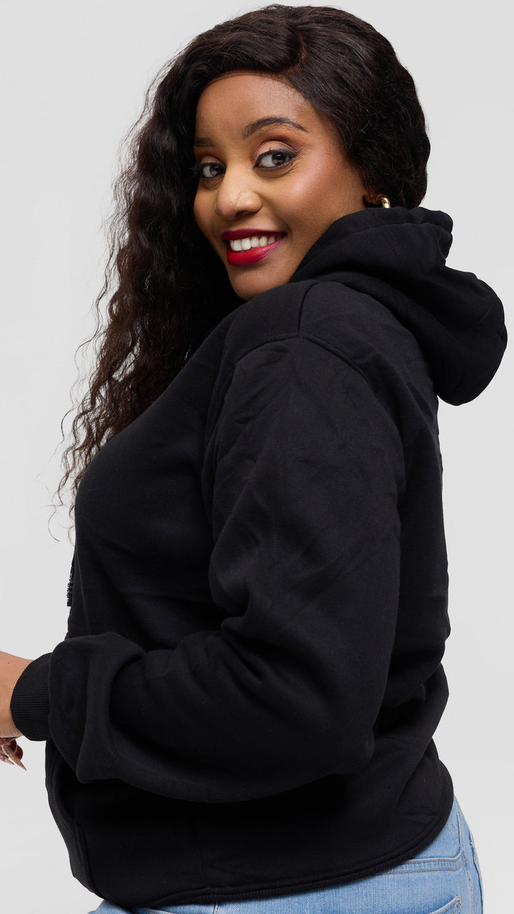 Zuria Fashions Unisex Hoodie - Black