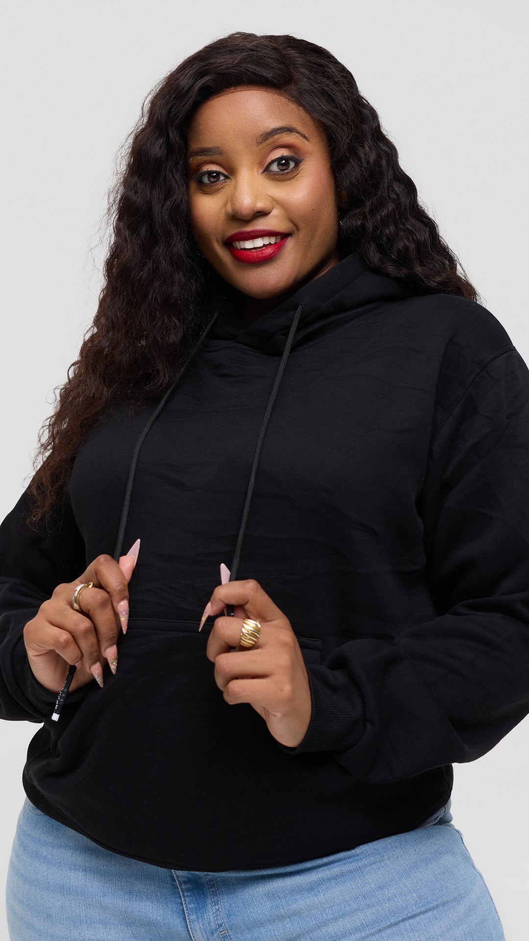 Zuria Fashions Unisex Hoodie - Black
