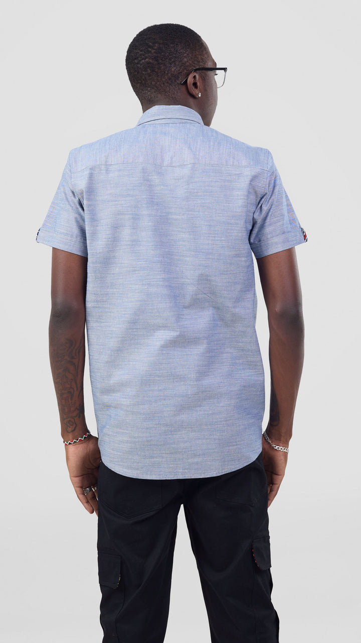 Home of Calor Tribal Men Shirt - Blue